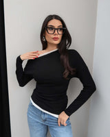 Asymmetric Off-Shoulder Top