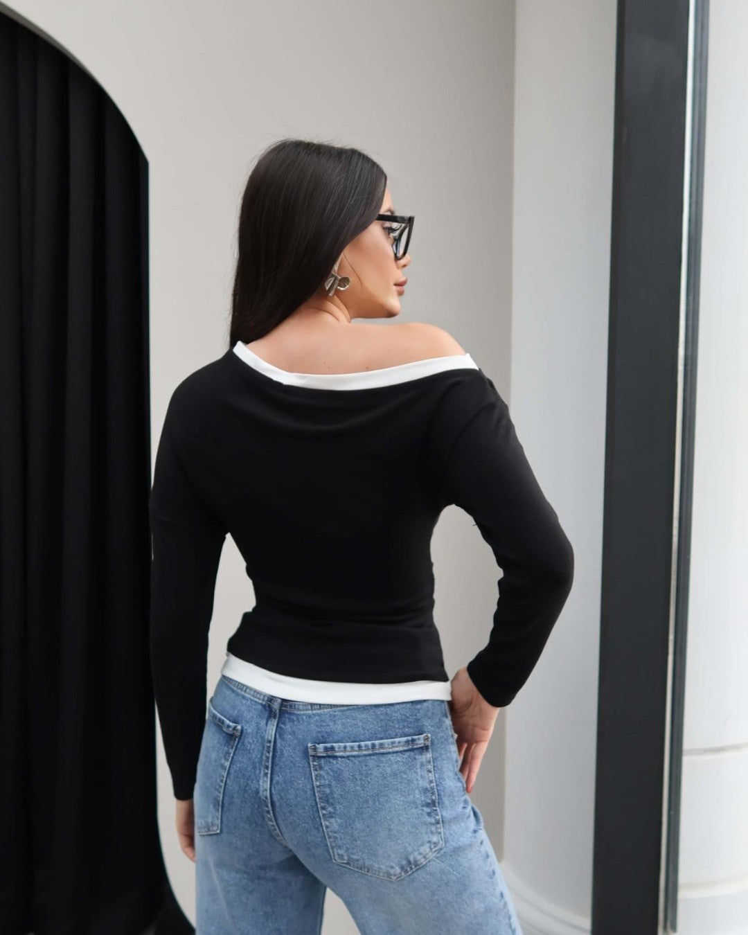 Asymmetric Off-Shoulder Top
