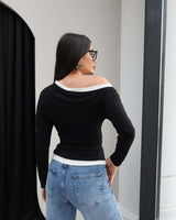 Asymmetric Off-Shoulder Top