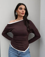 Asymmetric Off-Shoulder Top