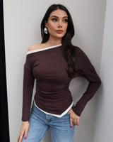 Asymmetric Off-Shoulder Top