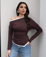 Asymmetric Off-Shoulder Top