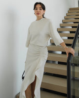 Asymmetric Ruffle Flow Dress