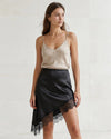 Asymmetric Satin Skirt