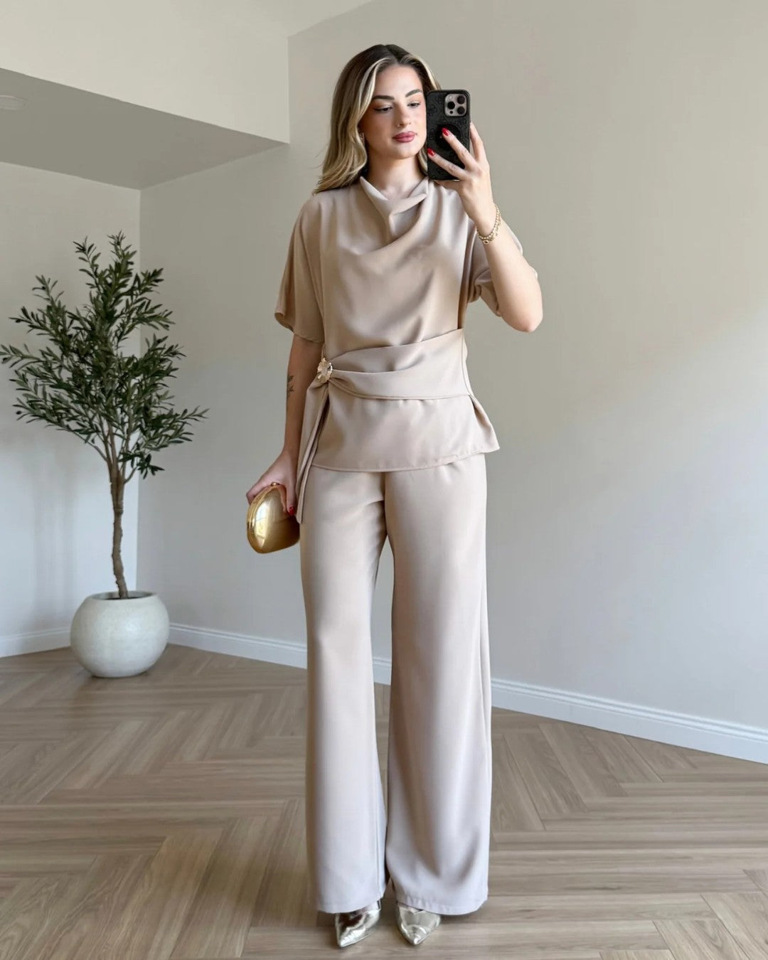 Aurelia Draped Trouser Set