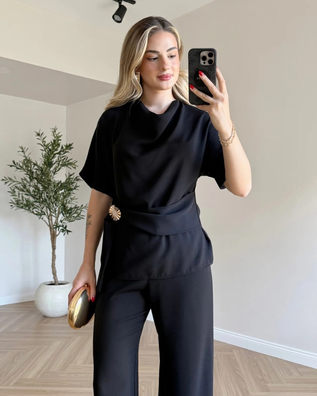 Aurelia Draped Trouser Set