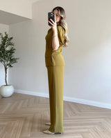 Aurelia Draped Trouser Set