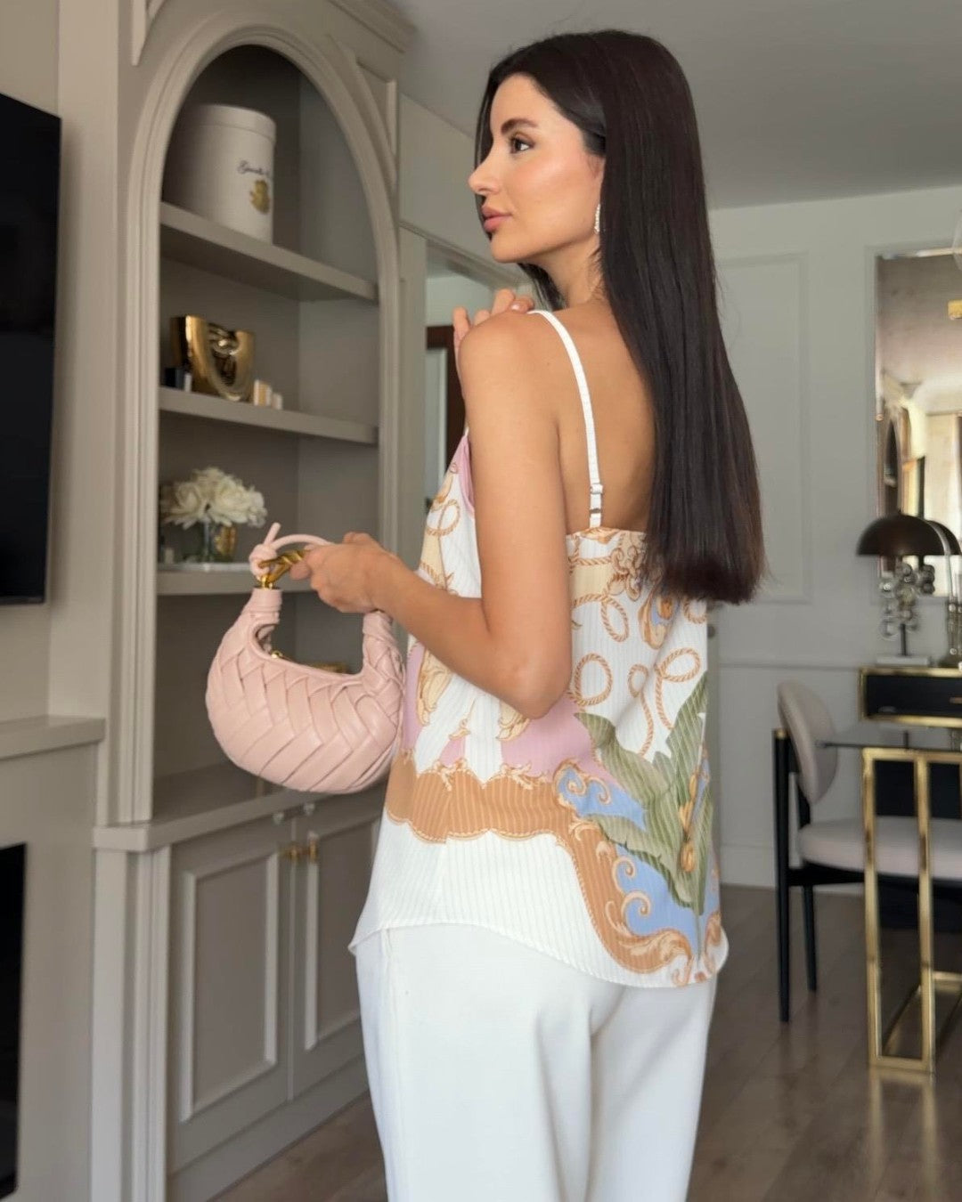 Aurelia Scarf-Print Top