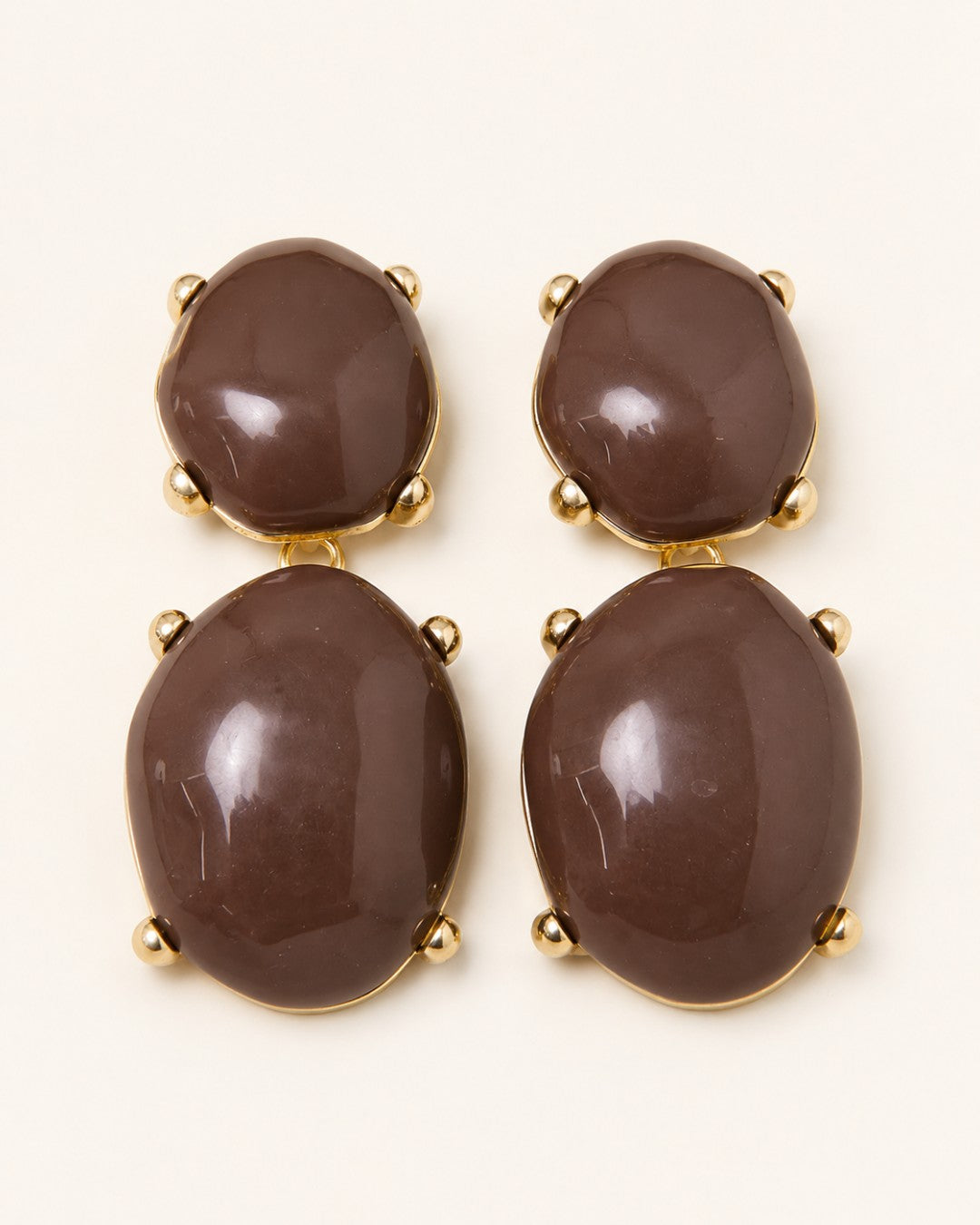 Barolo Double-Cabochon Earrings