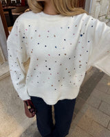 Bedazzled Ivory Knit Sweater