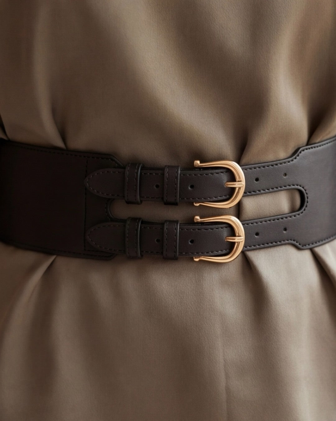 Belted Elegance Satin Set