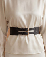 Belted Elegance Satin Set