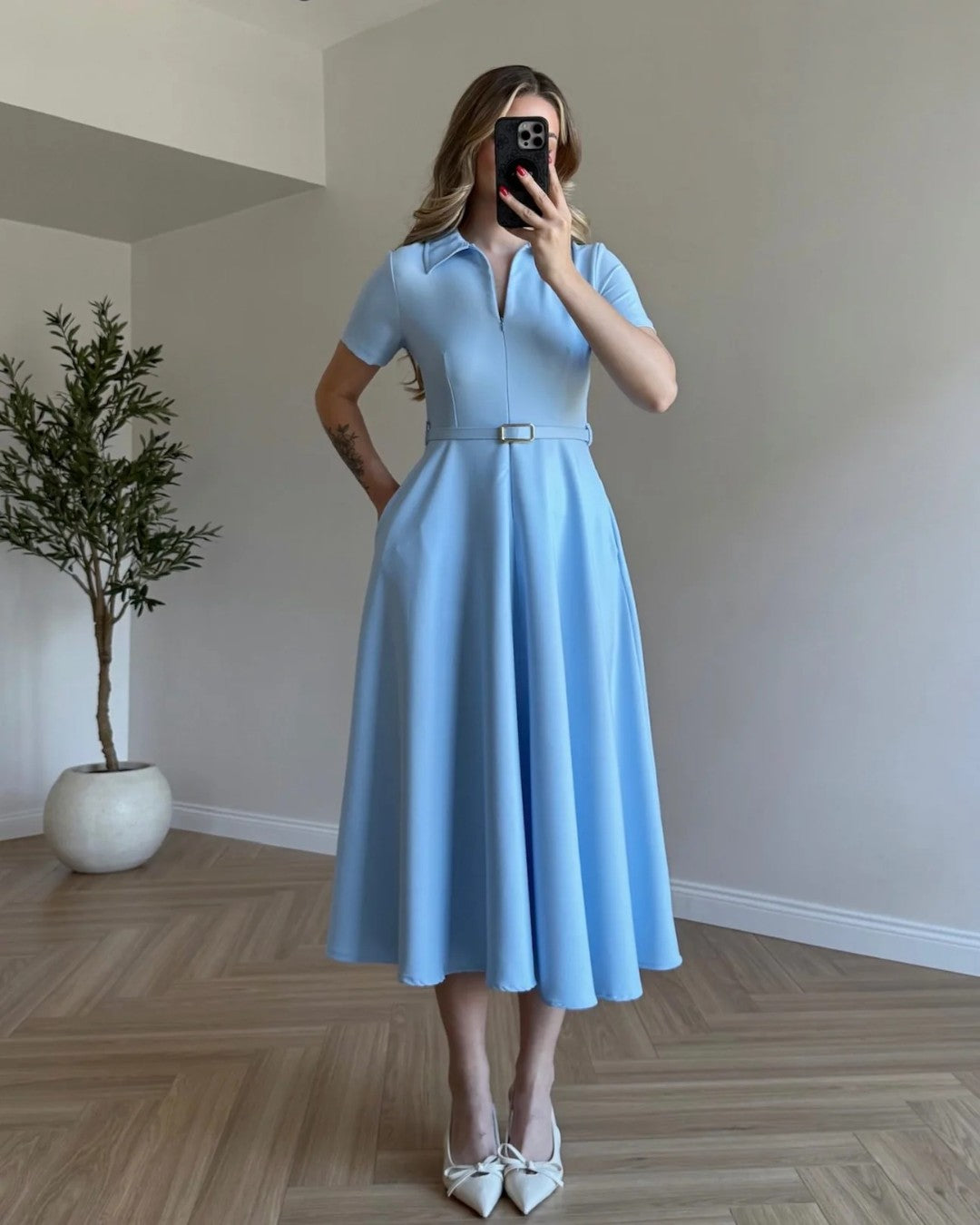 Belted Formal Dress