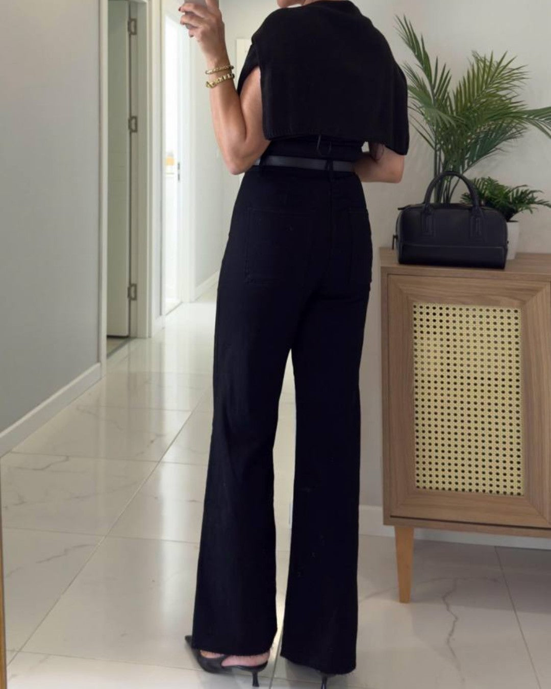 Black Everyday Denim + Belt