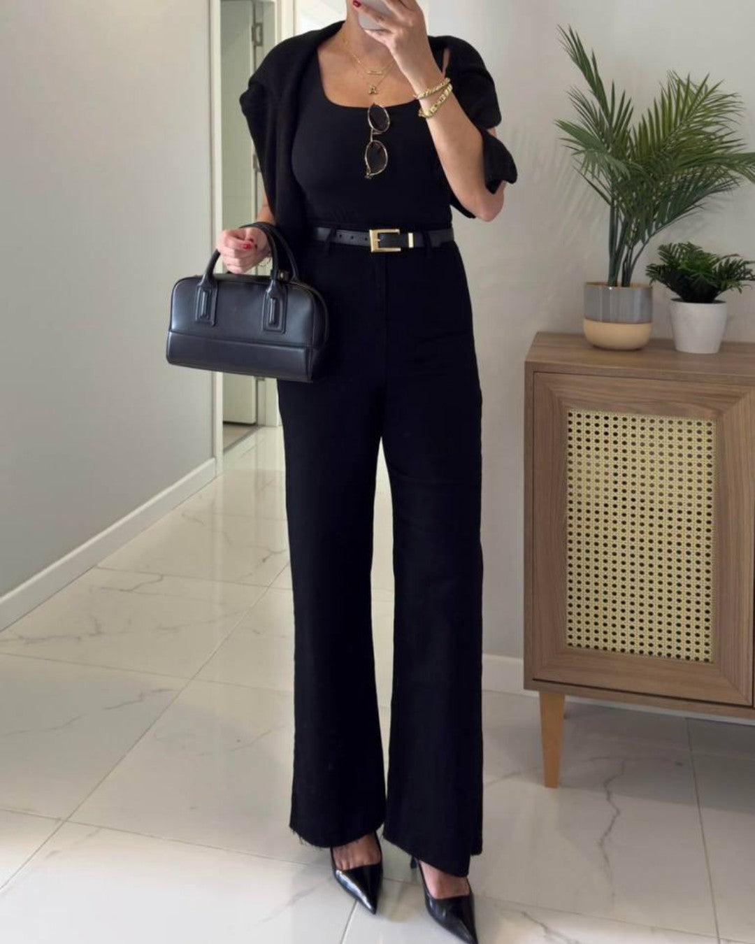 Black Everyday Denim + Belt