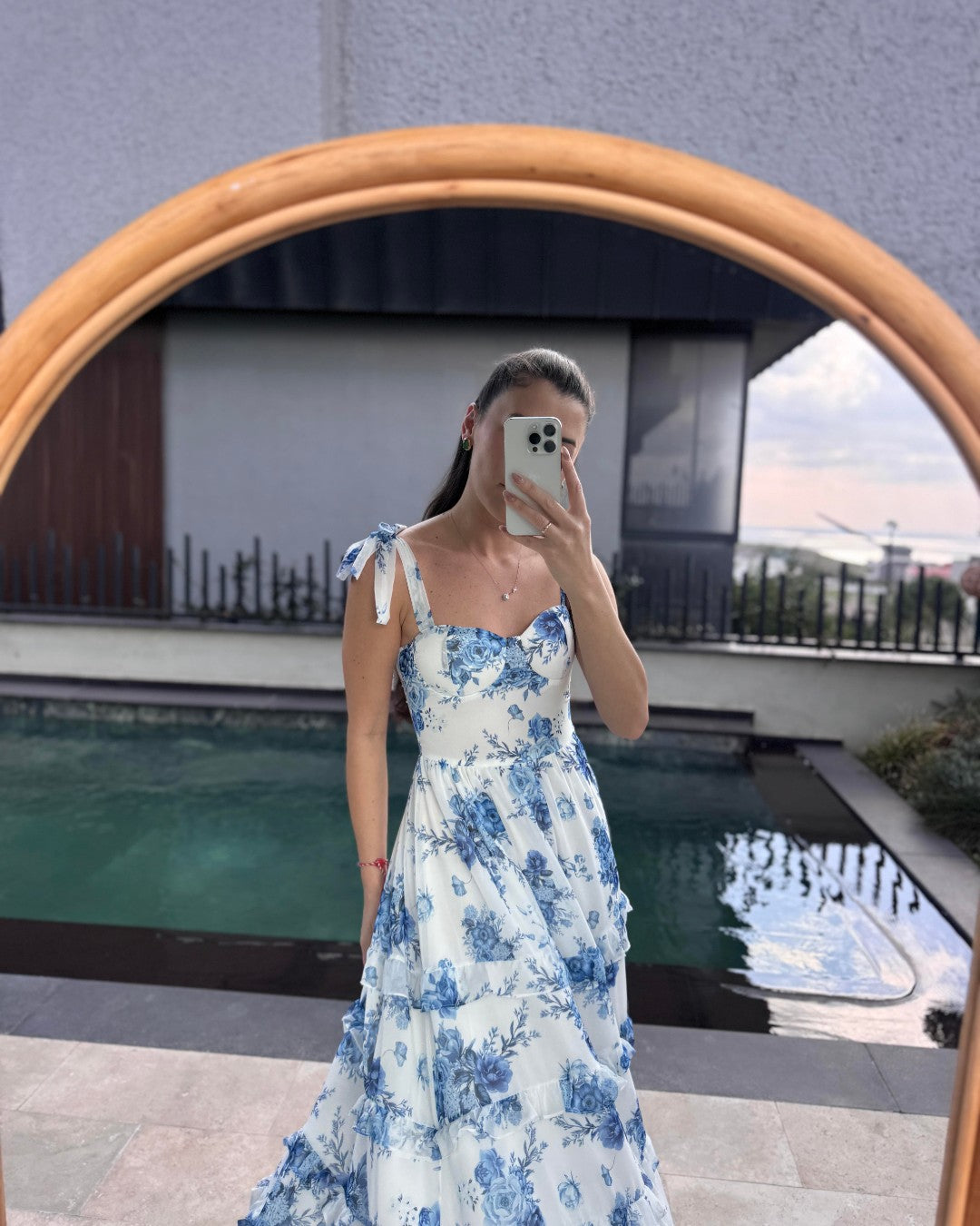 Blue Floral Maxi Dress