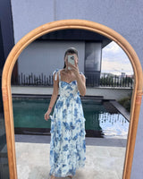 Blue Floral Maxi Dress