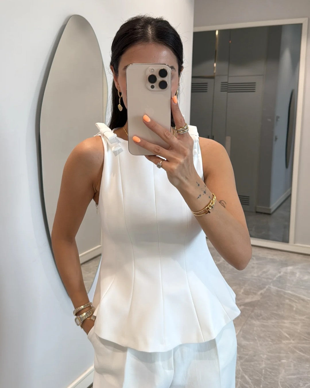 Bow Peplum Top
