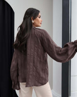 Bow-Tie Neck Ruffle Shirt