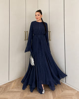 Buttoned Flow Maxi Dress + Belt