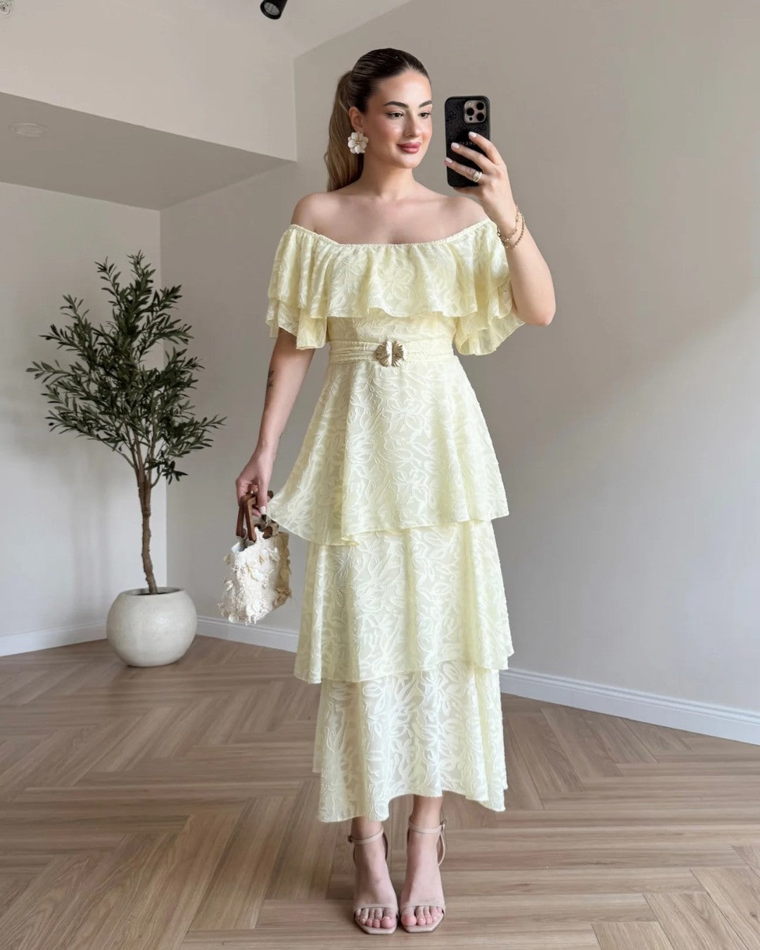 Camellia Ruffle Dress