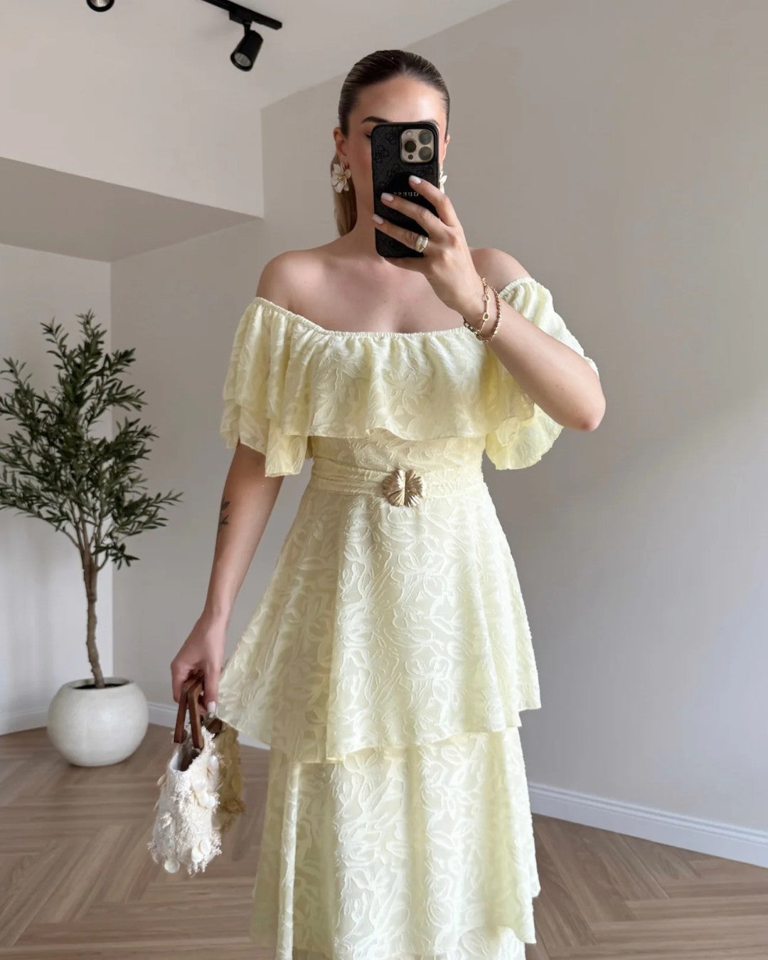 Camellia Ruffle Dress