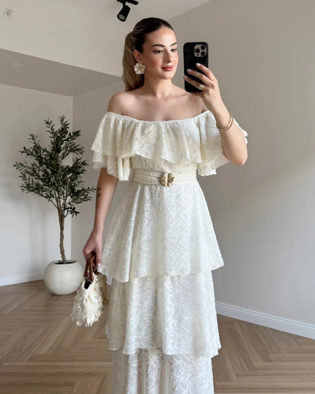 Camellia Ruffle Dress