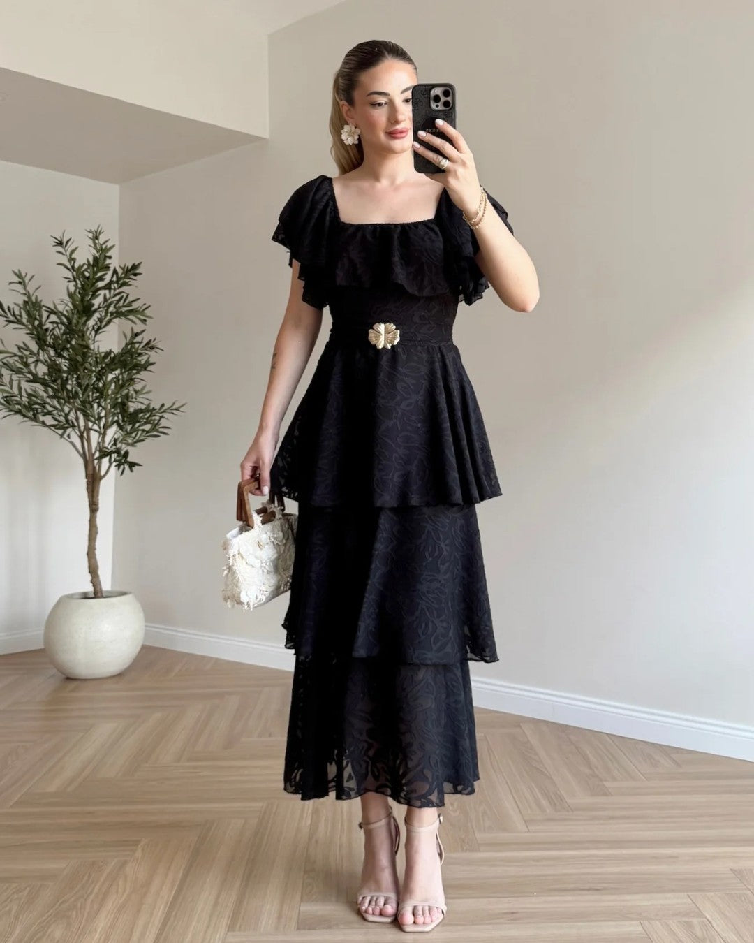 Camellia Ruffle Dress