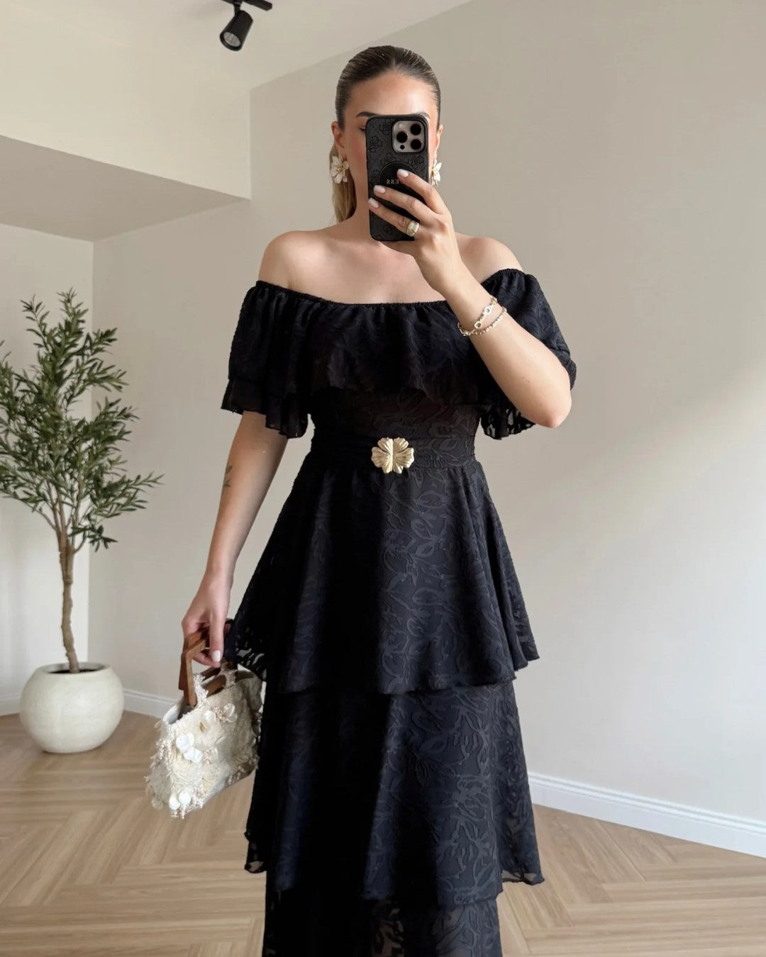 Camellia Ruffle Dress