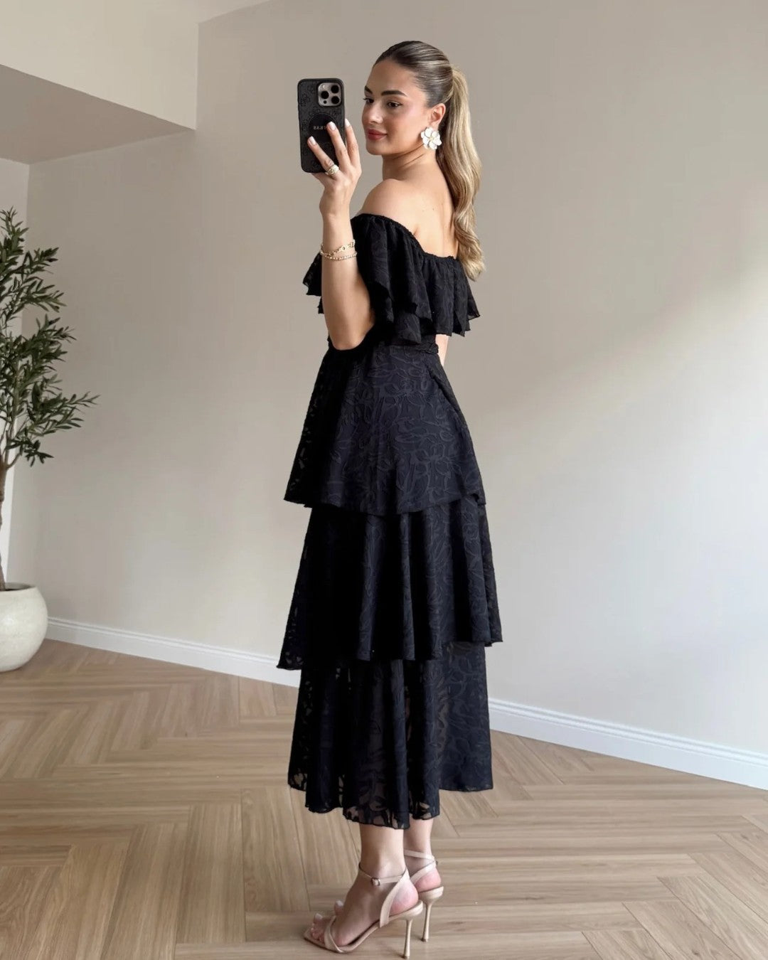 Camellia Ruffle Dress