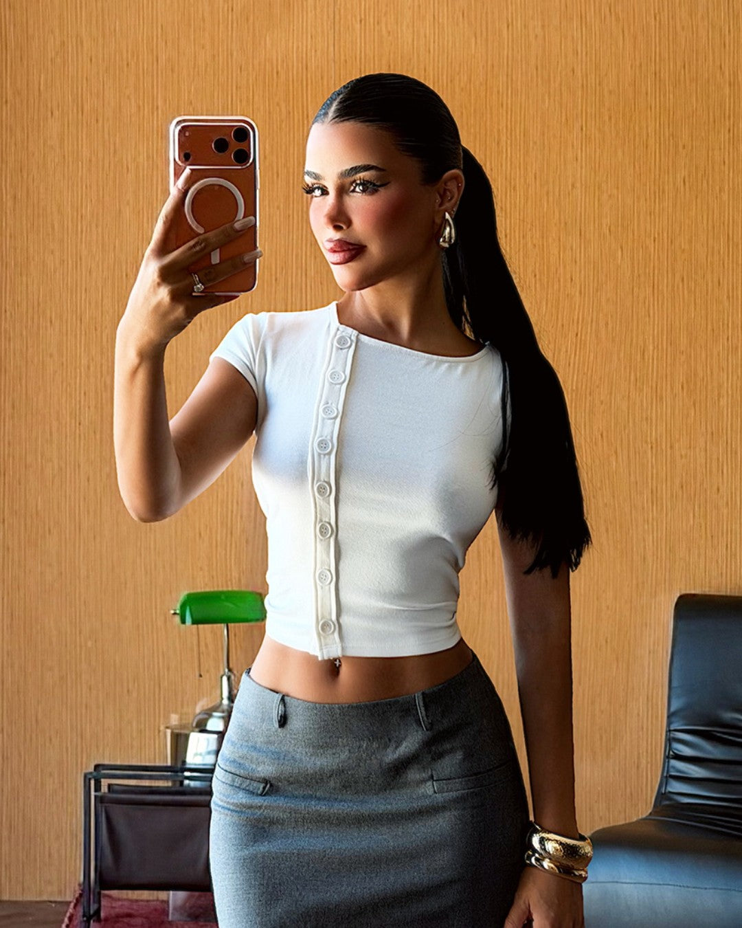 Capri Button Tee