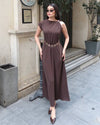 Chain Detail Maxi Dress + Belt