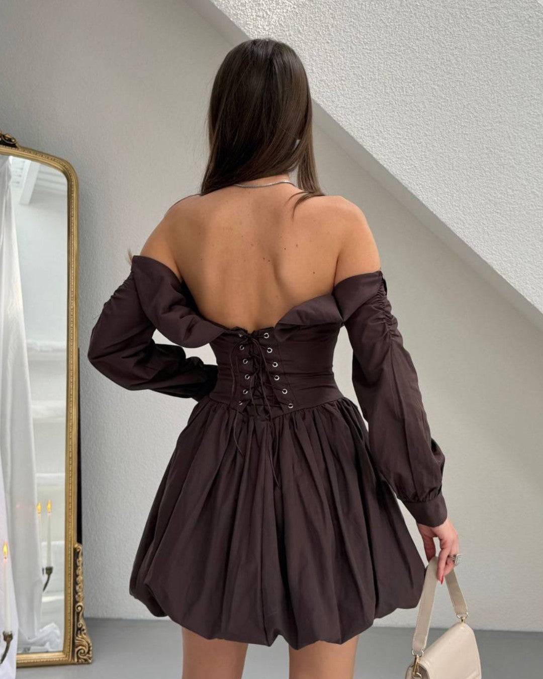 Chérie Off-Shoulder Volume Dress
