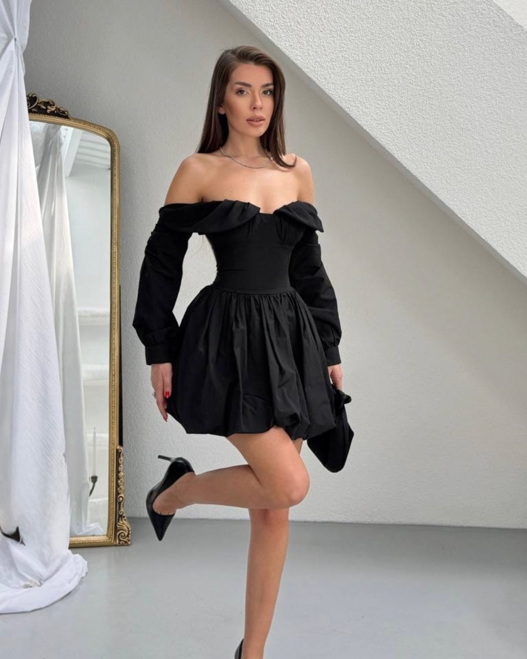 Chérie Off-Shoulder Volume Dress