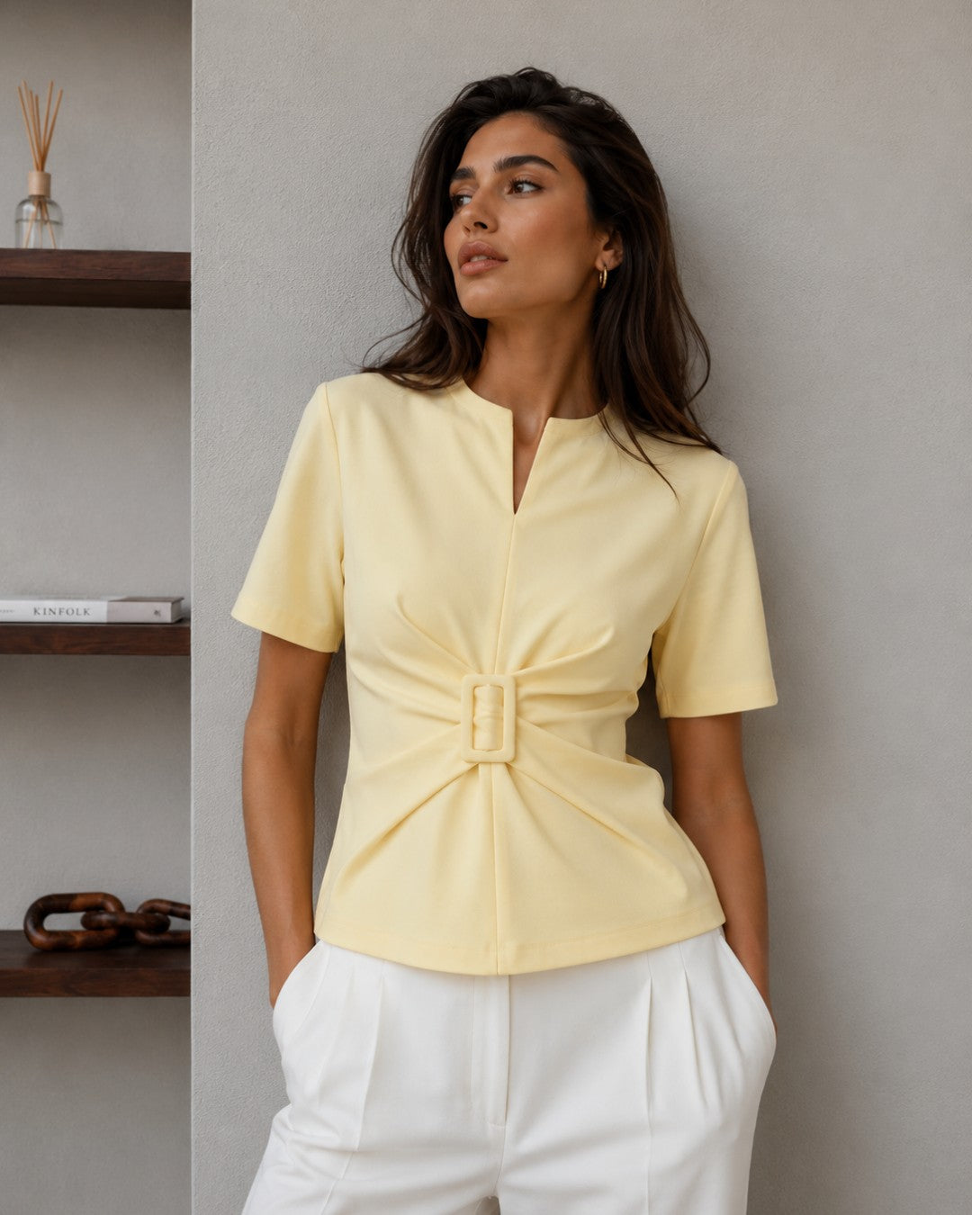 Chic Buckle Blouse