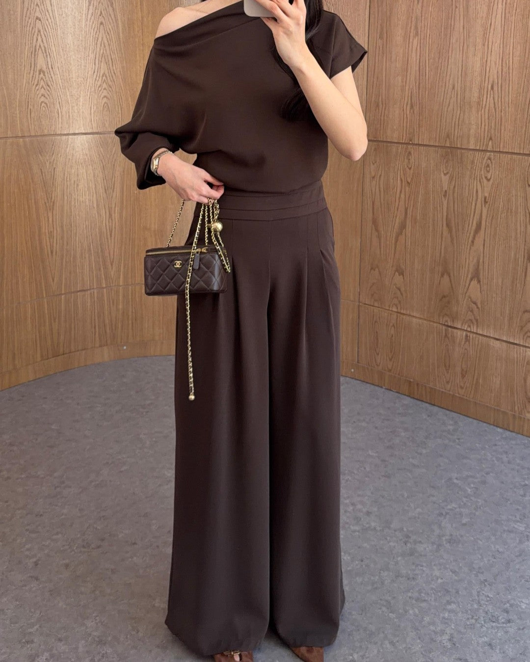 Chic Flow One-Shoulder Set