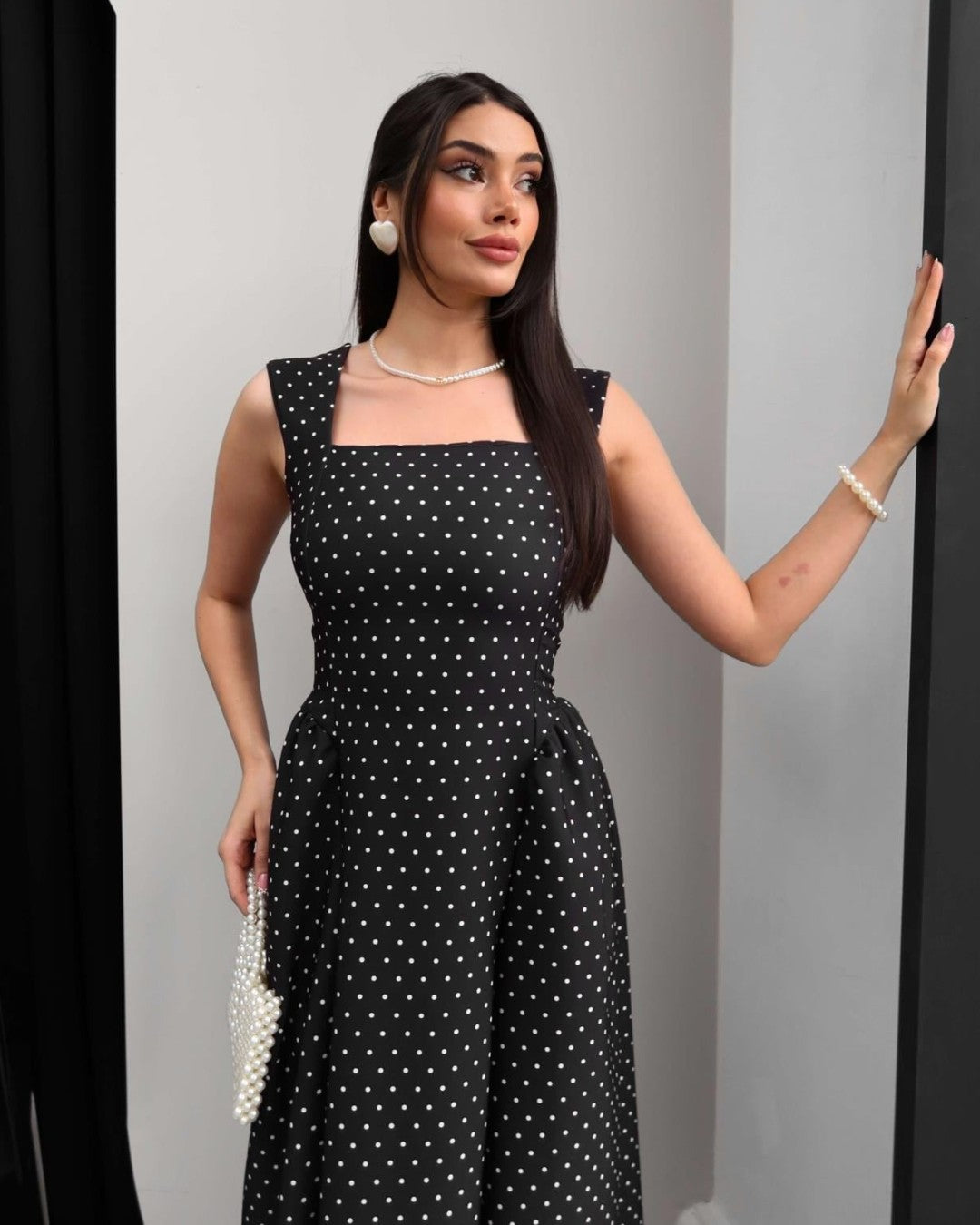 Classic Feminine Polka Dress