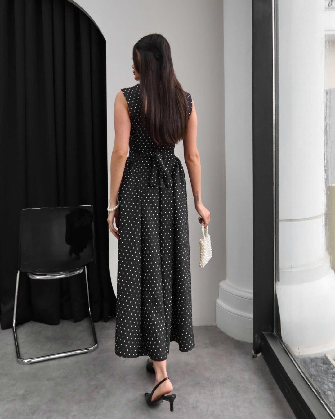 Classic Feminine Polka Dress
