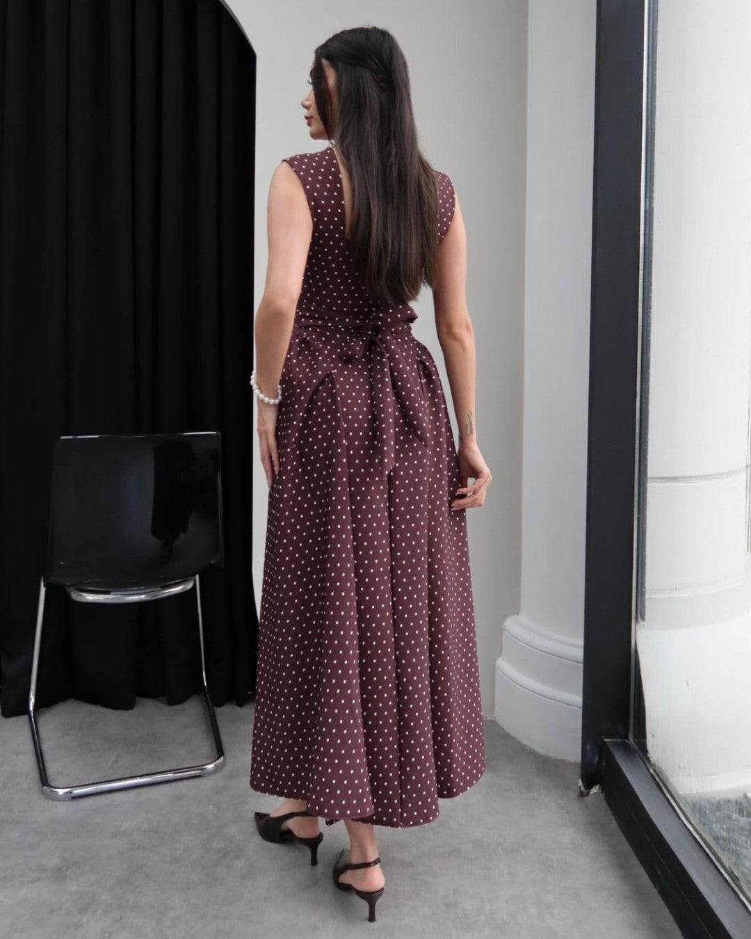 Classic Feminine Polka Dress