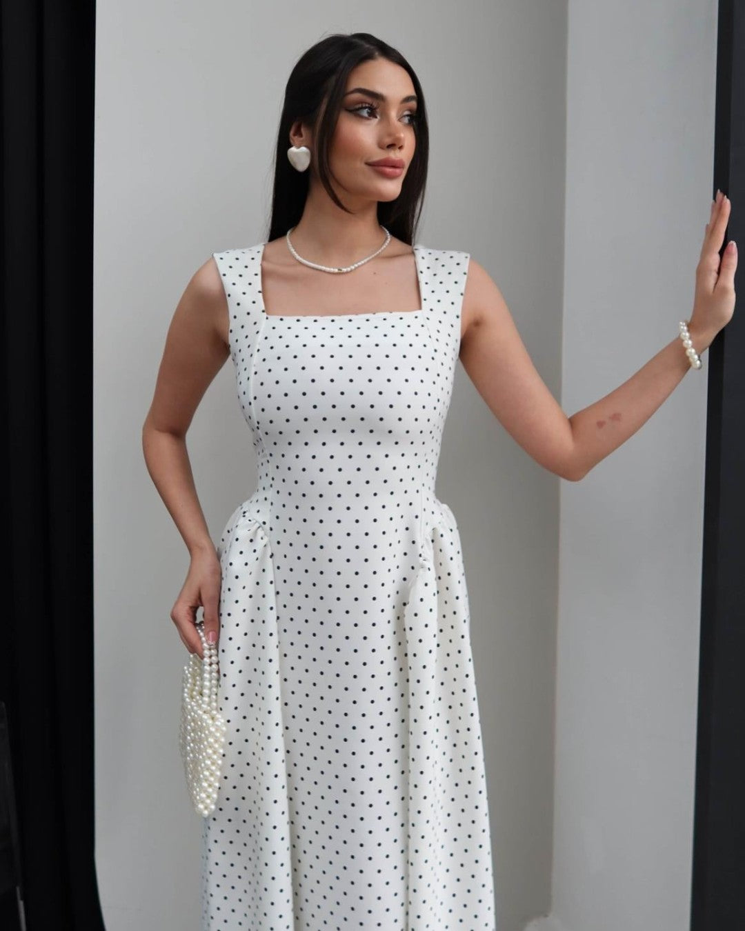 Classic Feminine Polka Dress