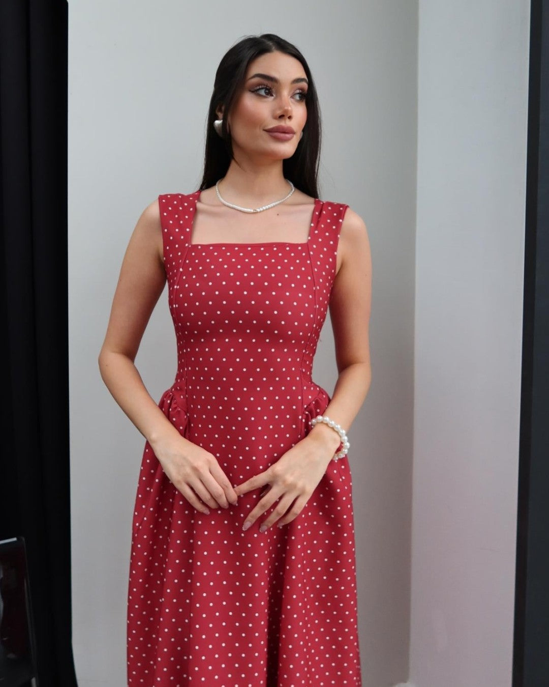 Classic Feminine Polka Dress