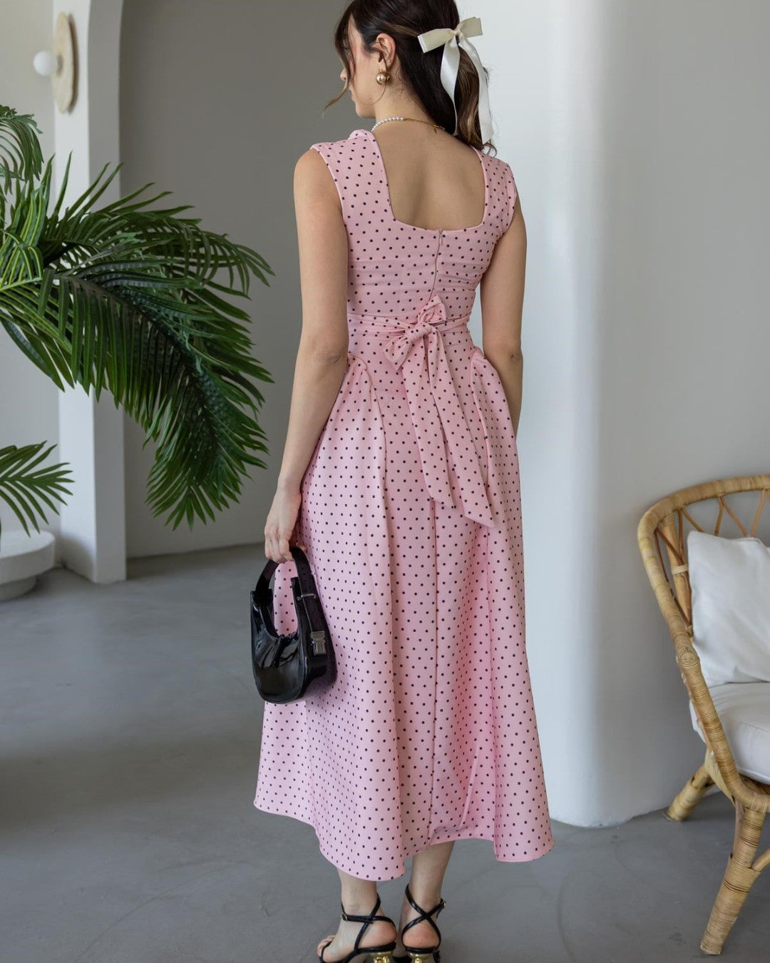 Classic Feminine Polka Dress