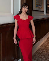 Classic Peplum Midi Set