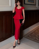 Classic Peplum Midi Set
