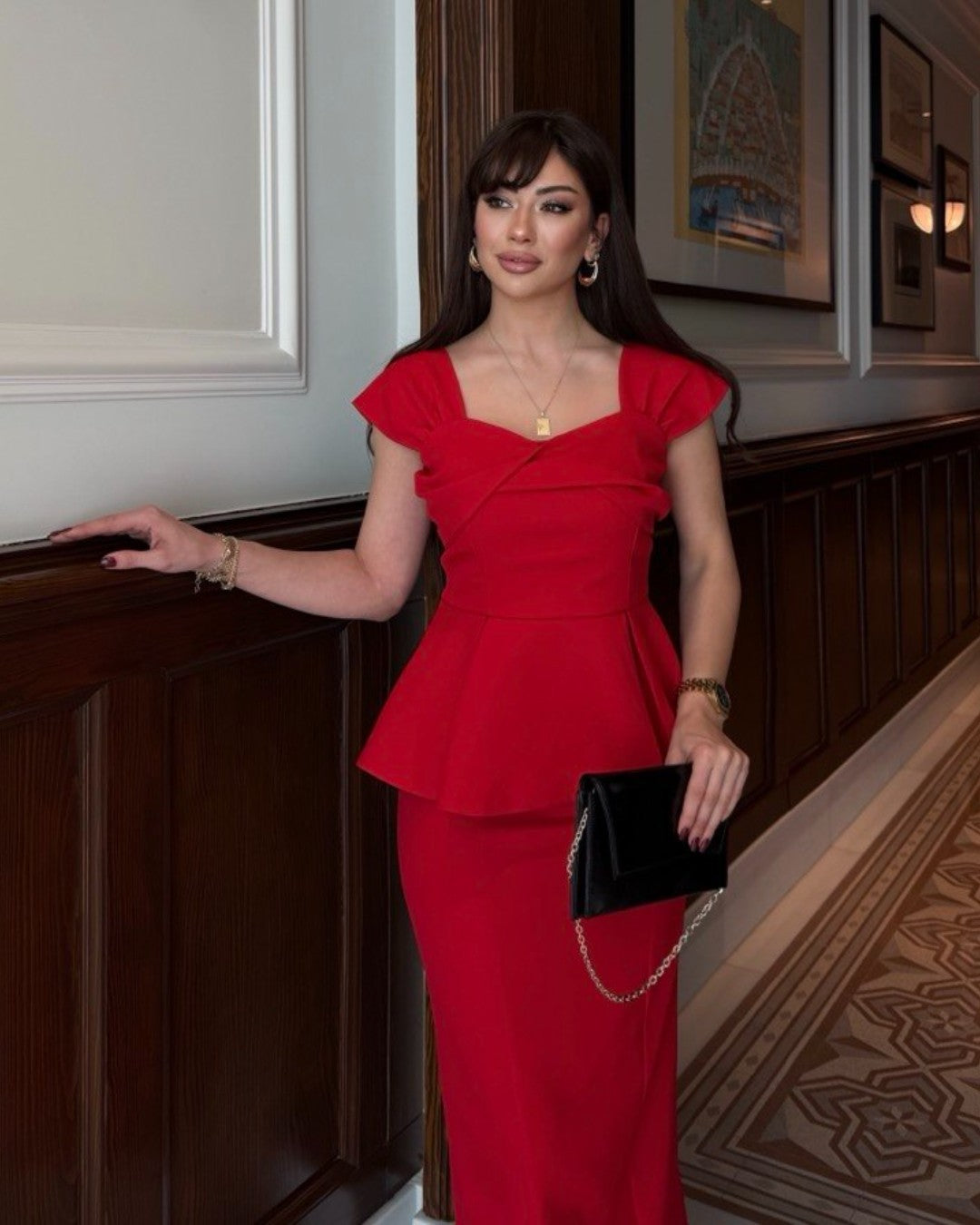Classic Peplum Midi Set