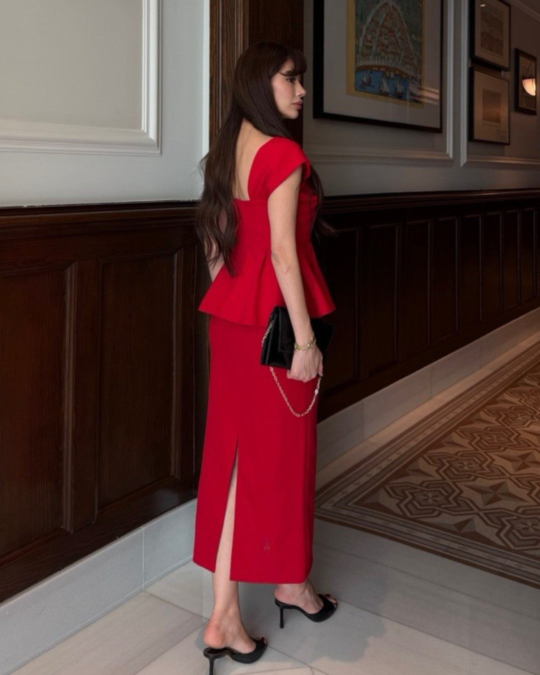 Classic Peplum Midi Set
