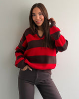 Cocoa & Cherry Stripe Sweater