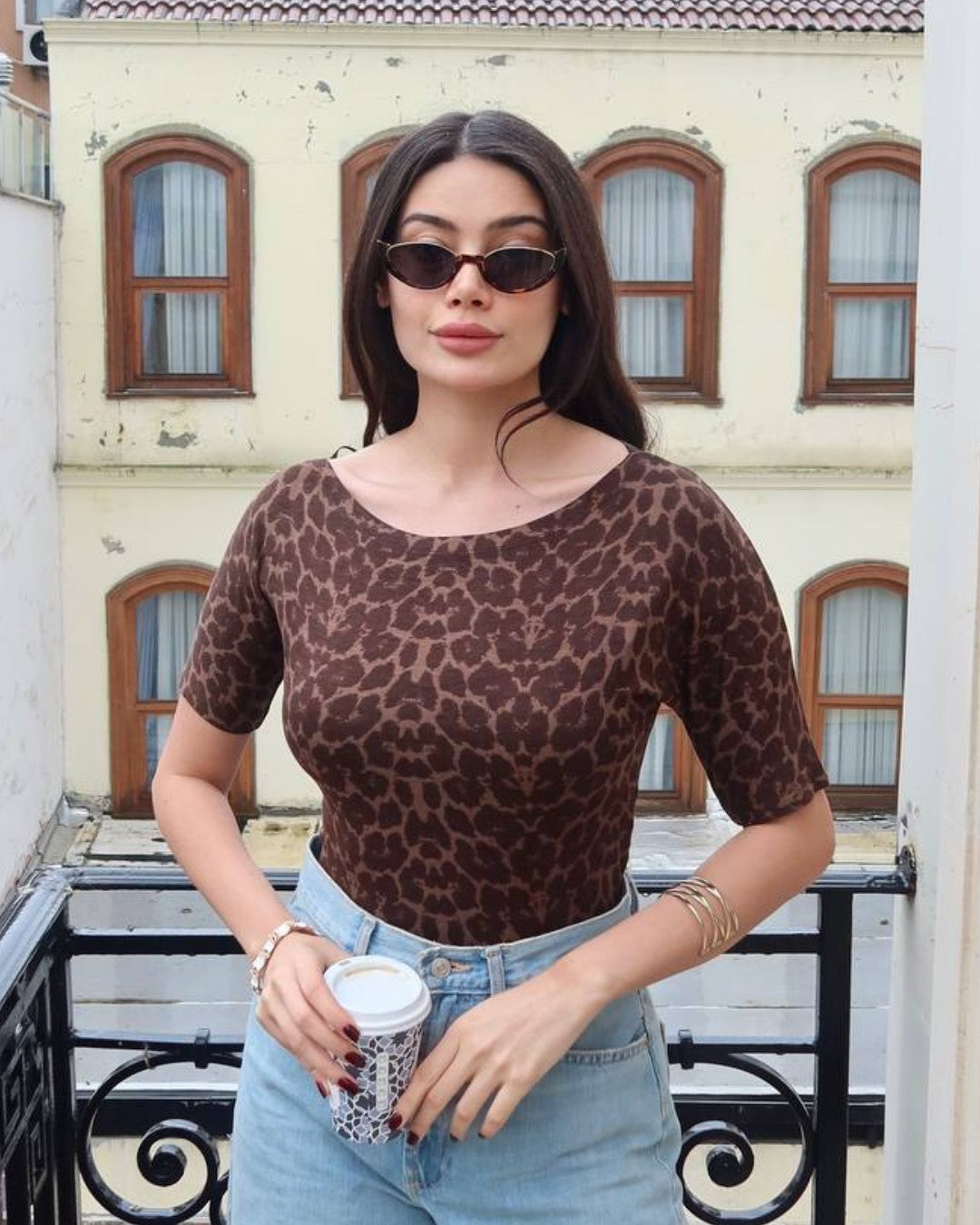 Cocoa Leopard Tee