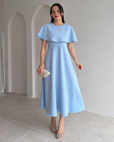 Crystal Cape Midi Dress