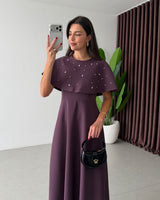 Crystal Cape Midi Dress